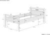 Massivholzbett Überlänge Seniorenbett Buche 100x220 Einzelbett hohes Bett V-60.74-10-220Rollrost inkl. Bild 3