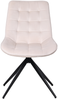 HOMAVO 4er Set 'YZ4' Esszimmerstuhl mit Drehfunktion, 360° drehbar, Samt weiß, 53 x 62 x 85,5 cm Bild 5