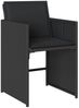 vidaXL 13-tlg. Garten-Essgruppe mit Kissen Schwarz Poly Rattan 3277890 Bild 5
