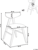 Esszimmerstuhl 2er Set LACOTA Holz Hellbraun Grau Bild 2