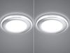 Runder LED Deckeneinbaustrahler 2er Set in Silber Chromfarben Ø 14,8cm Bild 3