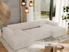 U-förmiges Ecksofa mit Schlaffunktion, Bettkasten und losen Kissen, zwei Armlehnen - TRENTINO U - Beige Cord Bild 4
