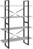 vidaXL Bücherregal 4 Fächer Betongrau 100x30x140 cm Holzwerkstoff 806481 Bild 2