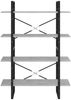 vidaXL Bücherregal 4 Fächer Betongrau 100x30x140 cm Holzwerkstoff 806481 Bild 5
