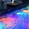 QUBEBU Pool-Lampe Solar LED Poollicht, RGB Poolbeleuchtung Unterwasser Licht, Timer, LED fest integriert, 13 LED`s Solar Unterwasser Licht Teich Aquarium Badewanne, Wasserdicht Pool Lichter Unterwasser für Aufstellpool, Badewannenlicht Bild 2