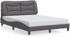 vidaXL Bettgestell ohne Matratze "Hvar" Grau 120x200 cm Kunstleder 3207991 Bild 2