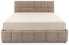 IDIMEX Polsterbett EMILIA, Bett 140x200 cm mit Lattenrost und gepolsterter Steppung Braun Bild 4