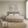 IDIMEX Polsterbett EMILIA, Bett 140x200 cm mit Lattenrost und gepolsterter Steppung Braun Bild 2