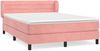 vidaXL Boxspringbett mit Matratze Rosa 140x200 cm Samt 3127558 Bild 2