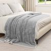vidaXL Überwurfdecke Grau 150 x 200 cm Fleece 42016986 Bild 3