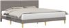vidaXL Bettrahmen mit Kopfteil Taupe 180 x 200 cm Stoff 42027604 Bild 2