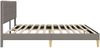 vidaXL Bettrahmen mit Kopfteil Taupe 180 x 200 cm Stoff 42027604 Bild 5