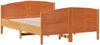 vidaXL Massivholzbett ohne Matratze Wachsbraun 140x200 cm Kiefernholz 3216175 Bild 3