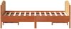 vidaXL Massivholzbett ohne Matratze Wachsbraun 140x200 cm Kiefernholz 3216175 Bild 5