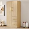 Bett 70x40x135 cm mit viel Stauraum – vielseitiger Kleiderschrank in Natural Wood Bild 2
