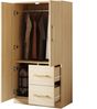 Bett 70x40x135 cm mit viel Stauraum – vielseitiger Kleiderschrank in Natural Wood Bild 5