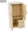 Bett 70x40x135 cm mit viel Stauraum – vielseitiger Kleiderschrank in Natural Wood Bild 4