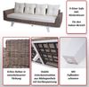Sofa HWC-M32, 4-Sitzer Couch Rattansofa Loungesofa mit Kissen, 209cm Kubu Rattan natur Stoff/Textil Polster creme Bild 2