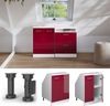 Dachschrägenschrank Rion Rot Hochglanz 60 x 81.6 cm mit 2 Türen, Schrankkorpus 60 cm Tiefe Vicco Bild 5