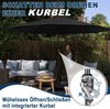 FIVMEN Sonnenschirm Sonnenschirm mit Griff, drehbar, geeignet für Gärten und Balkone, Beige/Dunkelgrau Bild 3