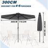 FIVMEN Sonnenschirm Sonnenschirm mit Griff, drehbar, geeignet für Gärten und Balkone, Beige/Dunkelgrau Bild 2