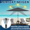 FIVMEN Sonnenschirm Sonnenschirm mit Griff, drehbar, geeignet für Gärten und Balkone, Beige/Dunkelgrau Bild 4