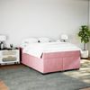 vidaXL Boxspringbett mit Matratze Rosa 160x200 cm Samt 3285298 Bild 3