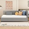 Multifunktionales Schlafsofa Samtstoff Tagesbett Sofa-Bett für Gäste Zimmer, Tagesbett, Schlafsofa, Sofa-Bett, gepolstert, stilvoll, komfortabel,Grau Bild 3
