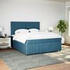 vidaXL Boxspringbett mit Matratze Blau 180x200 cm Samt 3294704 Bild 5