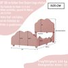 Kinder-Polsterbett 90×200 cm mit Rausfallschutz Wolkendesign Rosa ohne Matratze Bild 5