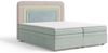 MOEBLO Boxbett NEST (Regenbogenbett, regenbogenförmige abgerundete Kopfstütze, mit Bettkasten, Samt, Velour, Bonell + Topper, Doppelbett buntes Bett), (BxHxT): 143 / 163 / 183 x 125 x 214 cm Bild 3