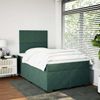 vidaXL Boxspringbett mit Matratze Dunkelgrün 120x200 cm Samt 3293179 Bild 4