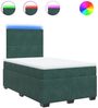 vidaXL Boxspringbett mit Matratze Dunkelgrün 120x200 cm Samt 3293179 Bild 2