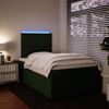 vidaXL Boxspringbett mit Matratze Dunkelgrün 120x200 cm Samt 3293179 Bild 5