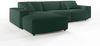 KAWOLA Sofa RANI Ecksofa Cord smaragd Recamiere links 71 x 189 x 299 cm Bild 2