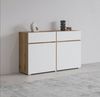 INOSIGN Sideboard Cross,Breite 119,5 cm, moderne grifflose Kommode,2 Türen/2 Schubkästen, Schubladenschrank,Anrichte mit viel Stauraum, Einlegeböden verstellbar Bild 2