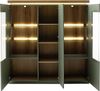 Highboard Marlena / Moniz, Holzwerkstoff, Grün, Holzfarben, 138 x 144 x 38 cm Bild 2