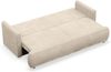 Selsey 'Ovo Mini' 3-Sitzer Schlafsofa mit Bettkasten, Velours Easy-Clean, hellbeige Bild 4