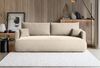 Selsey 'Ovo Mini' 3-Sitzer Schlafsofa mit Bettkasten, Velours Easy-Clean, hellbeige Bild 2