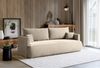Selsey 'Ovo Mini' 3-Sitzer Schlafsofa mit Bettkasten, Velours Easy-Clean, hellbeige Bild 3