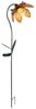 LED Solarleuchte, Blume, Crackle-Glas, Kugel, H 90 cm Bild 1