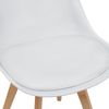 en.casa 2x Esszimmerstuhl 'Milano', weiß, Holzgestell, Designstuhl-Set Bild 5