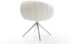 Drehstuhl Jada-Flex Bouclé Soft Beige Kreuzgestell breit Edelstahl 360° drehbar Wippfunktion Taschenfederkern Bild 5