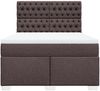 vidaXL Boxspringbett mit Matratze Dunkelbraun 140x200 cm Stoff 3290521 Bild 4