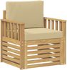 vidaXL 2 Stück Outdoor-Sofagarnitur Polyester Weiß und Beige 3439090 Bild 2