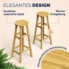 CASARIA® 2er Set Barhocker Barstuhl Akazie Holz Massiv Bild 3