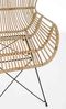 Sessel Surtens aus Rattan, Boho Stil, Natur, vier Beine aus Metall, bequeme Sitzhöhe Bild 5