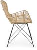 Sessel Surtens aus Rattan, Boho Stil, Natur, vier Beine aus Metall, bequeme Sitzhöhe Bild 2