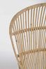 Sessel Surtens aus Rattan, Boho Stil, Natur, vier Beine aus Metall, bequeme Sitzhöhe Bild 4