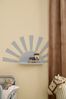 Kids Concept Wandregal Regalbrett Sonne Star hellblau 30 x 12 x 16cm mit Wanddeko-Aufklebern Bild 2